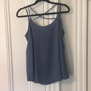 Blue, strappy camisole